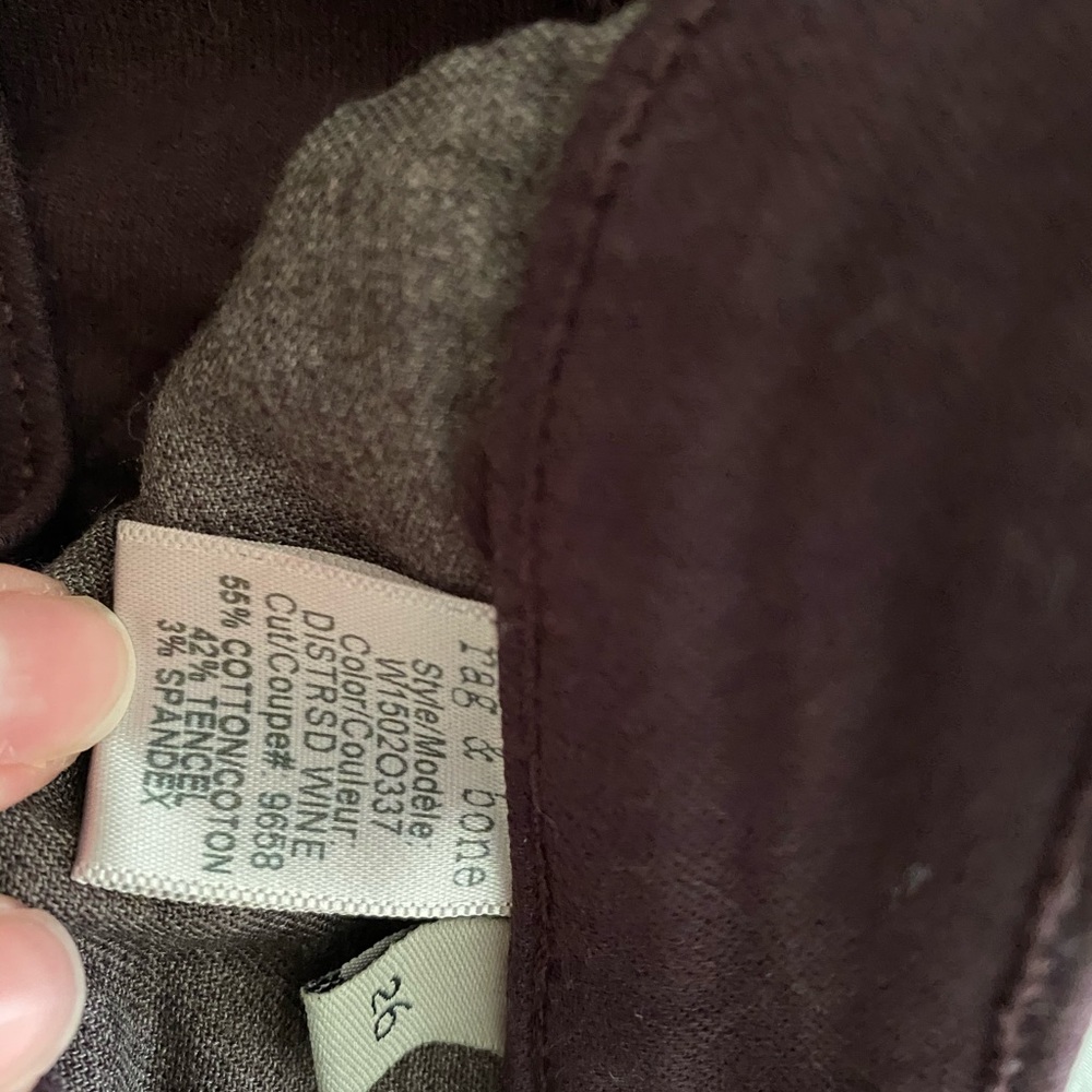 Rag and Bone Skinny Jean/SZ 26